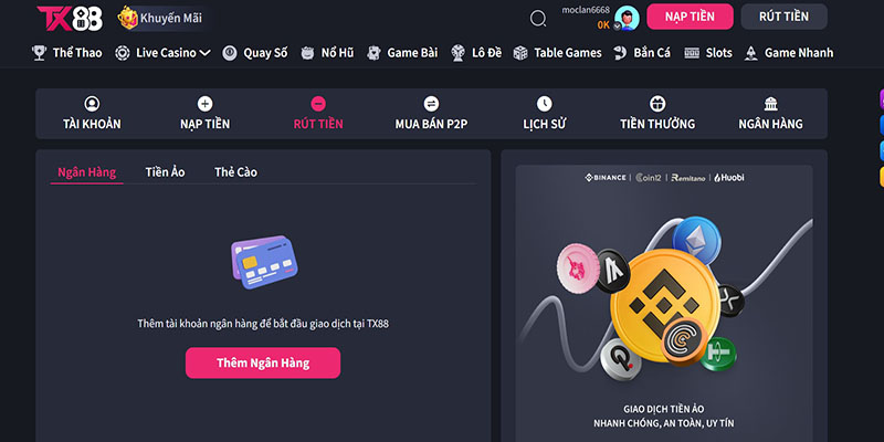 Không Rút Được Tiền Tại Tx88